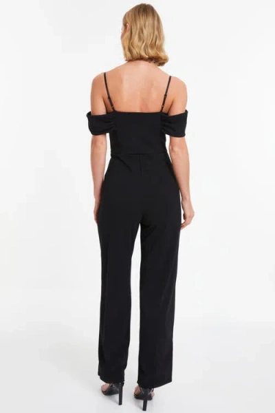 Quiz Scuba Crepe Cold Shoulder Palazzo Jumpsuit