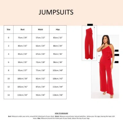 Quiz Scuba Crepe Cold Shoulder Palazzo Jumpsuit