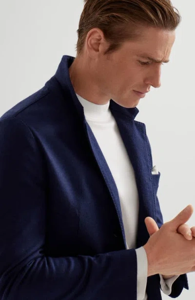 Brunello Cucinelli Single-breasted Cashmere Blazer In Blue