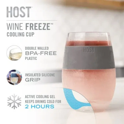 Host Wine Freeze Cooling Cup Set Of 4 In Multi