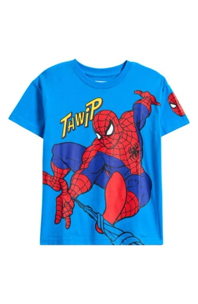 Jem Kids' Spider-man Webslinger Graphic T-shirt In Blue