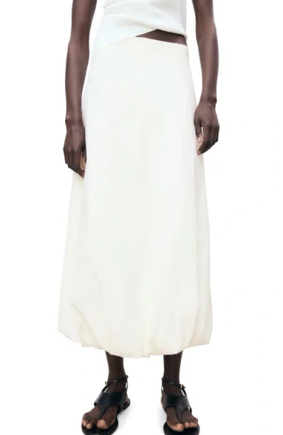 Mango Balloon Maxi Skirt In White
