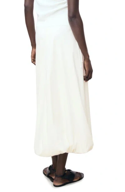 Mango Balloon Maxi Skirt In White