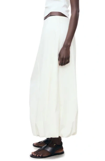Mango Balloon Maxi Skirt In White
