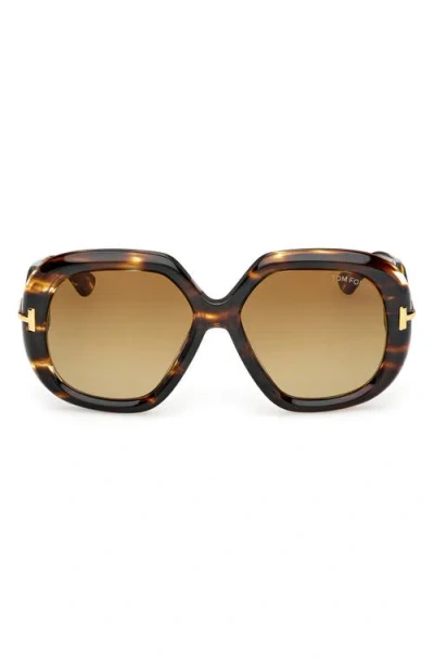 Tom Ford 56mm Geometric Sunglasses