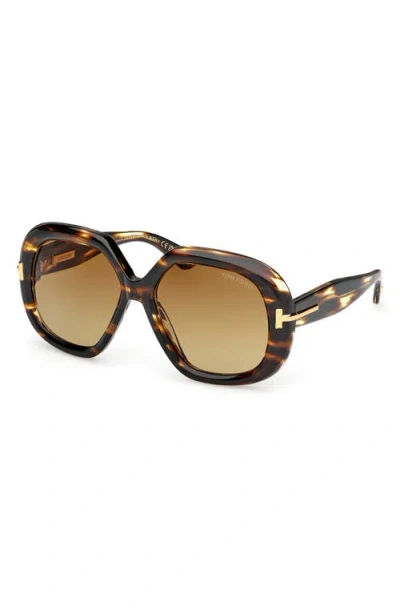 Tom Ford 56mm Geometric Sunglasses