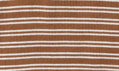 Quincy Mae Cedar Microstripe Romper In Brown