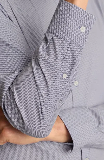 Bonobos Geo Print Tech Button-up Shirt In Gray