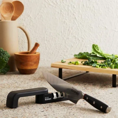 Cuisine::pro ® Iconix® Folding 3-step Knife Sharpener In Black