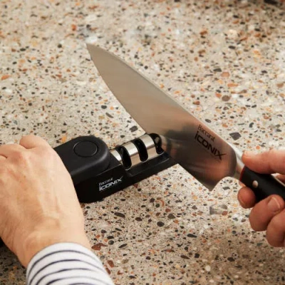 Cuisine::pro ® Iconix® Folding 3-step Knife Sharpener In Black