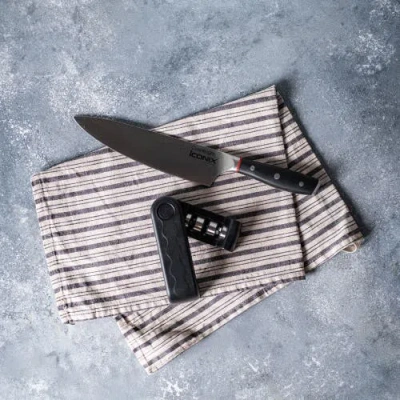 Cuisine::pro ® Iconix® Folding 3-step Knife Sharpener In Black