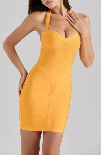 House Of Cb The Supermodel Halter Neck Bandage Minidress