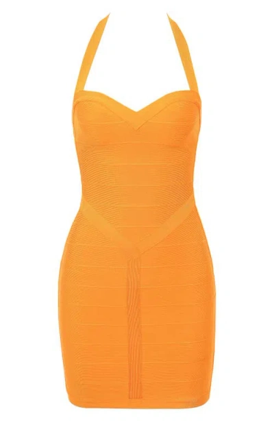 House Of Cb The Supermodel Halter Neck Bandage Minidress