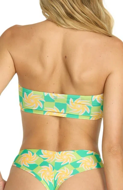 Billabong Trippin Tully Bandeau Bikini Top In Trippin Tully, Women's At Urban Outfitters In Green