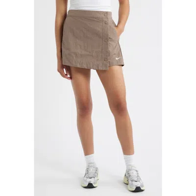Nike Sportswear Essential Water Repellent Woven Skort In Gray
