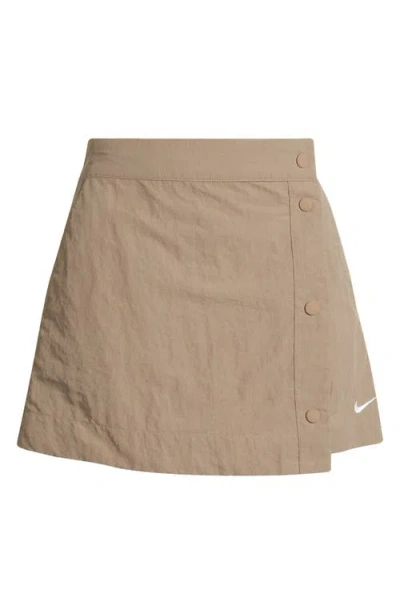Nike Sportswear Essential Water Repellent Woven Skort In Gray