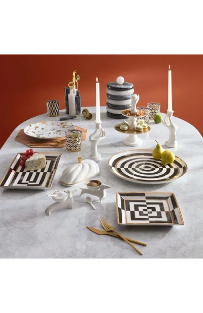 Jonathan Adler Op Art Square Serving Tray In Brown