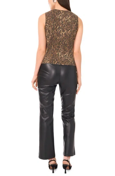 Vince Camuto Leopard Print Sweater Tank