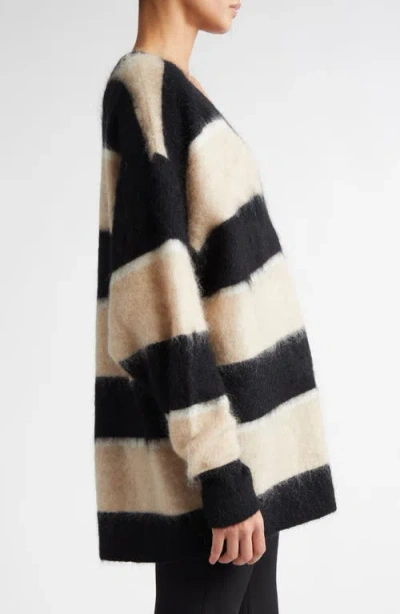 Stand Studio Lula Stripe V-neck Sweater In Multi