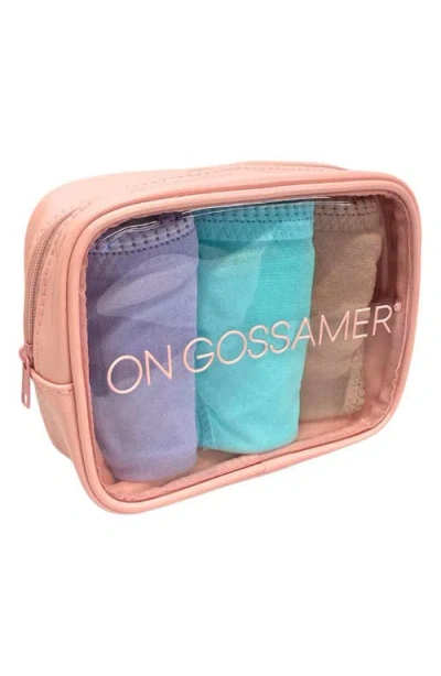On Gossamer 3-pack Sheer Mesh Bikinis In Multi
