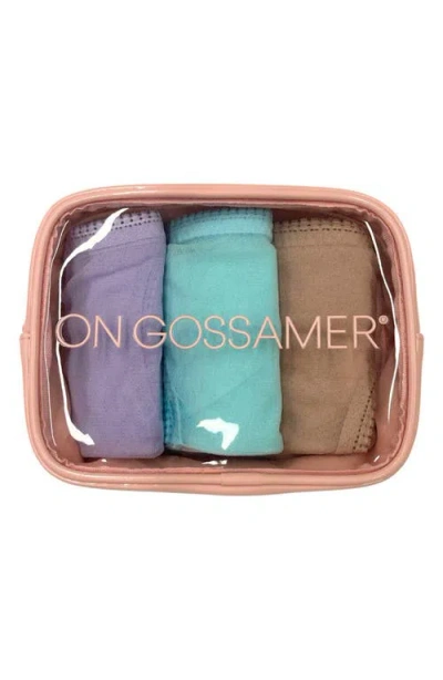 On Gossamer 3-pack Sheer Mesh Bikinis In Multi