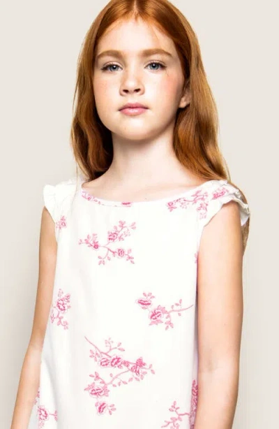 Petite Plume Amelia Brushed Cotton Blend Twill Nightgown In Pink
