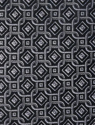 Oak Hill Premium By Dxl Big & Tall Tonal Geometric Link Silk Tie