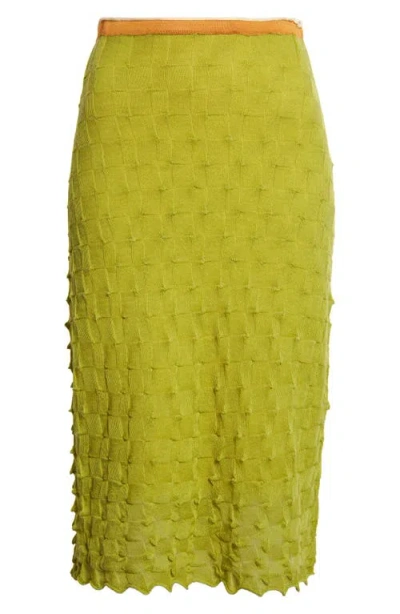 Yanyan Borlor A-line Knit Wool Midi Skirt