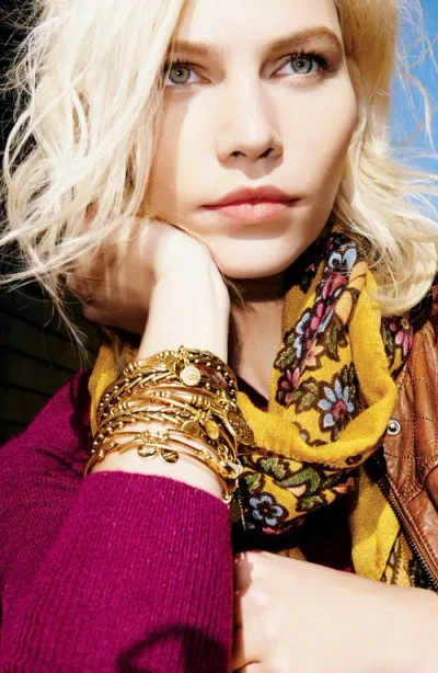 Alex And Ani 'lotus Peace Petals' Expandable Wire Bangle