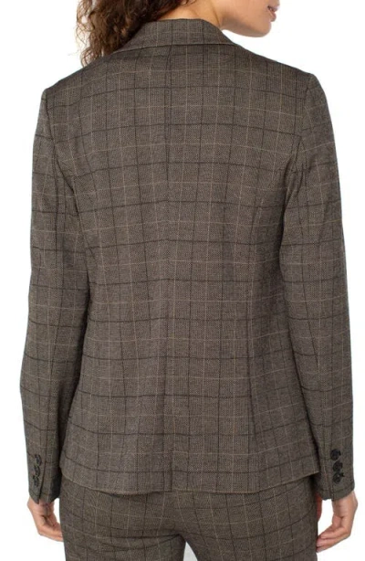 Liverpool Los Angeles Fitted One-button Plaid Blazer In Multi