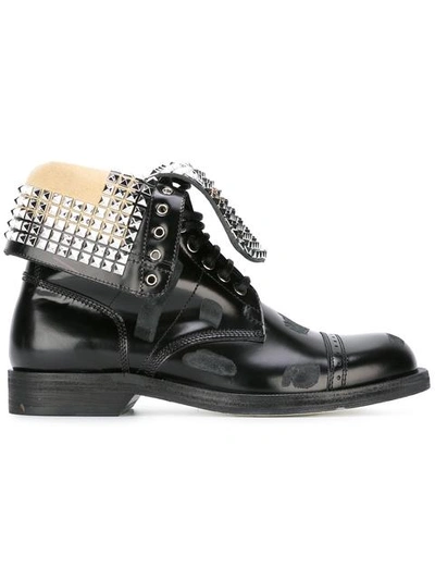 Loewe Studded Ankle Boots In Black