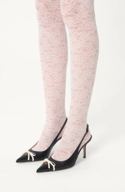 Valentino Garavani Black Pointed Slingback With Bow