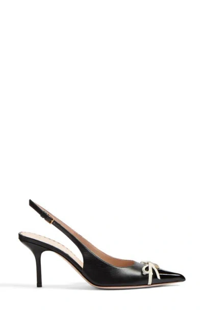 Valentino Garavani Black Pointed Slingback With Bow