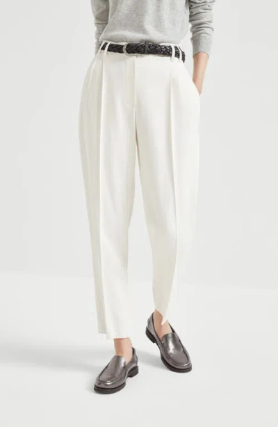 Brunello Cucinelli Slouchy Trousers In White