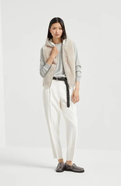 Brunello Cucinelli Slouchy Trousers In White