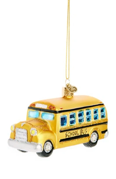 Old World Christmas School Bus Glass Ornament