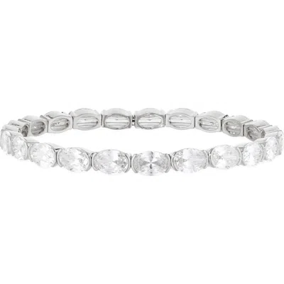 Nordstrom Demi Fine Oval Cut Cubic Zirconia Stretch Bracelet