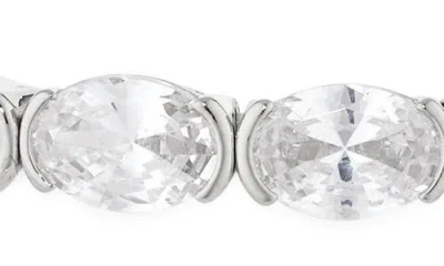 Nordstrom Demi Fine Oval Cut Cubic Zirconia Stretch Bracelet