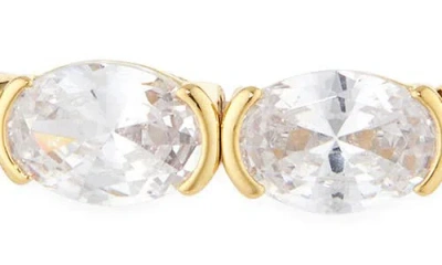 Nordstrom Demi Fine Oval Cut Cubic Zirconia Stretch Bracelet