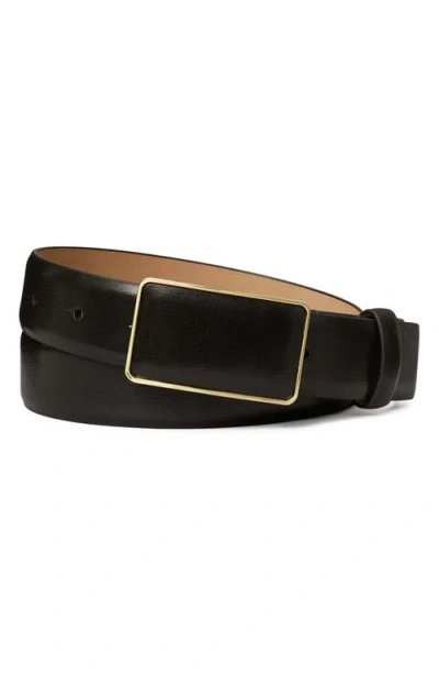 Tory Burch Plate Buckle Leather Belt