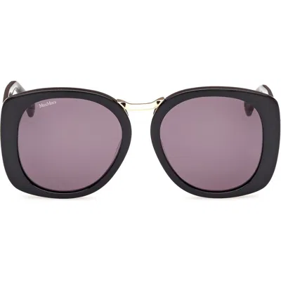 Max Mara 55mm Round Sunglasses