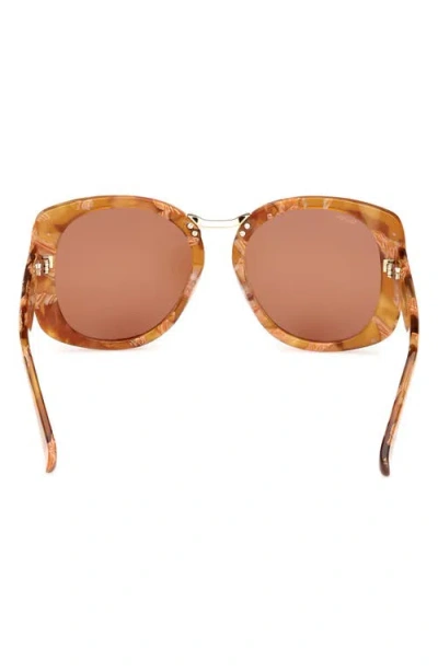 Max Mara 55mm Round Sunglasses