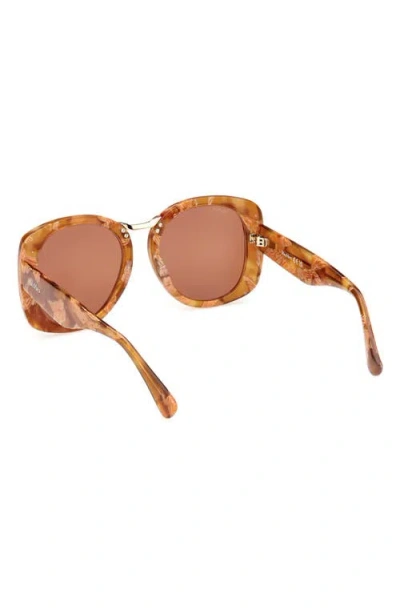 Max Mara 55mm Round Sunglasses