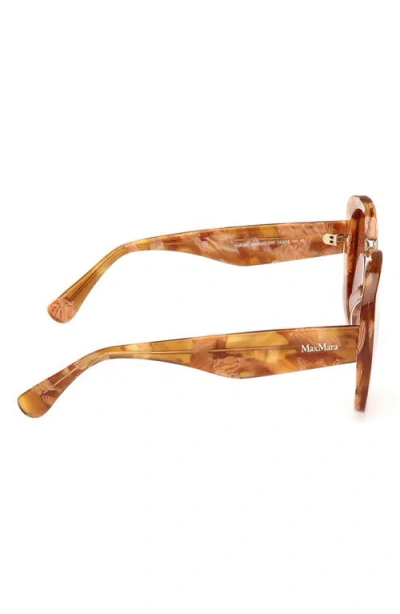 Max Mara 55mm Round Sunglasses