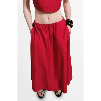 Mango Flared Cotton Midi Skirt