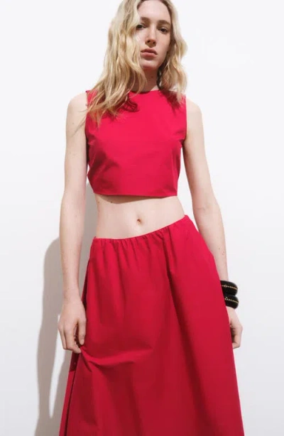 Mango Flared Cotton Midi Skirt