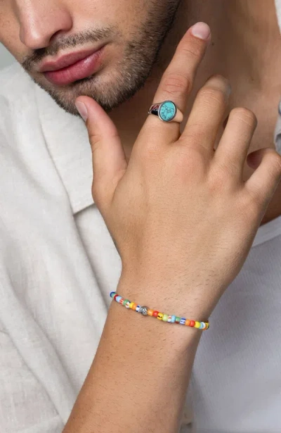 Nialaya Vintage Trifocal Beaded Wristband
