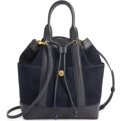 Veronica Beard Goody Suede & Leather Bucket Bag