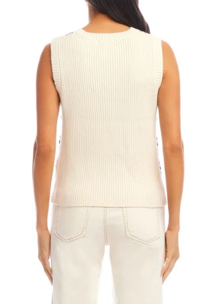 Karen Kane Cotton Crochet Sweater Vest