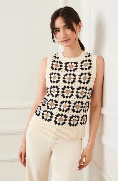 Karen Kane Cotton Crochet Sweater Vest